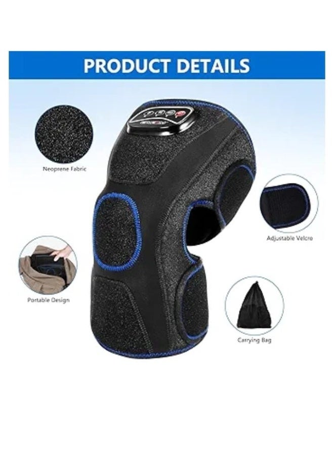 دعامة الركبة اللاسلكية والمدفأة مع خاصية التدليك - جهاز تدليك المفاصل متعدد الأغراض للركبة والمرفق والكتف - مشد حراري قابل لإعادة الشحن بالأشعة تحت الحمراء والاهتزاز لتخفيف التيبس وإجهاد العضلات - Image 2